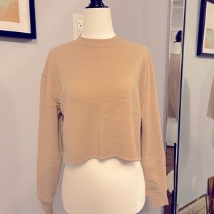 Forever 21 cropped crew neck sweat shirt